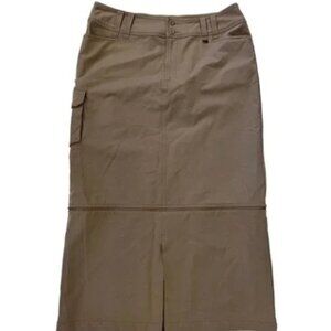 REI Womens Convertible Zip Off Maxi Midi Cargo Athletic Skirt Sz 6 Tan Athletic